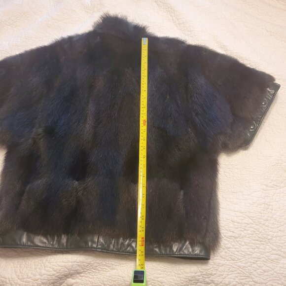 Vintage Retro Mink Fur & Leather Jacket / Waistcoat – Removable Sleeves - Picture 6 of 16